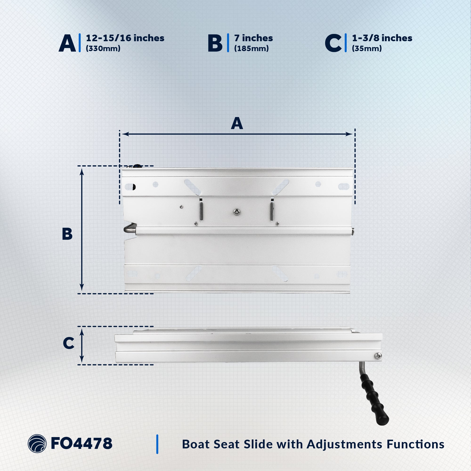 Boat Seat Slide with Locking and Adjustments Functions - FO4478