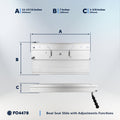 Seat Slide with Locking Mechanism, Aluminum - FO4478 - Five Oceans
