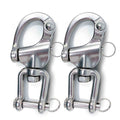 5" Pin Release Snap Shackle with Swivel Jaw, AISI316 Stainless Steel, 2-Pack - FO448-M2 - Five Oceans