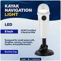 8" LED Anchor Navigation Light with Suction Cup, Battery-Powered - 2NM - FO4483 - Five Oceans