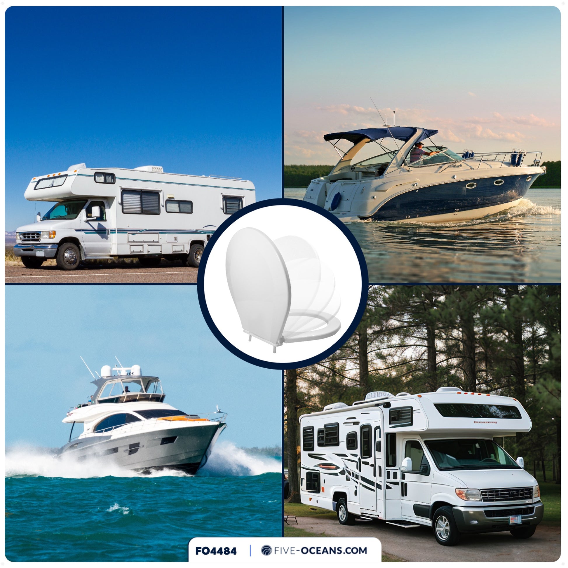 TMC Toilet Seat with Cover - FO4484 - Five Oceans