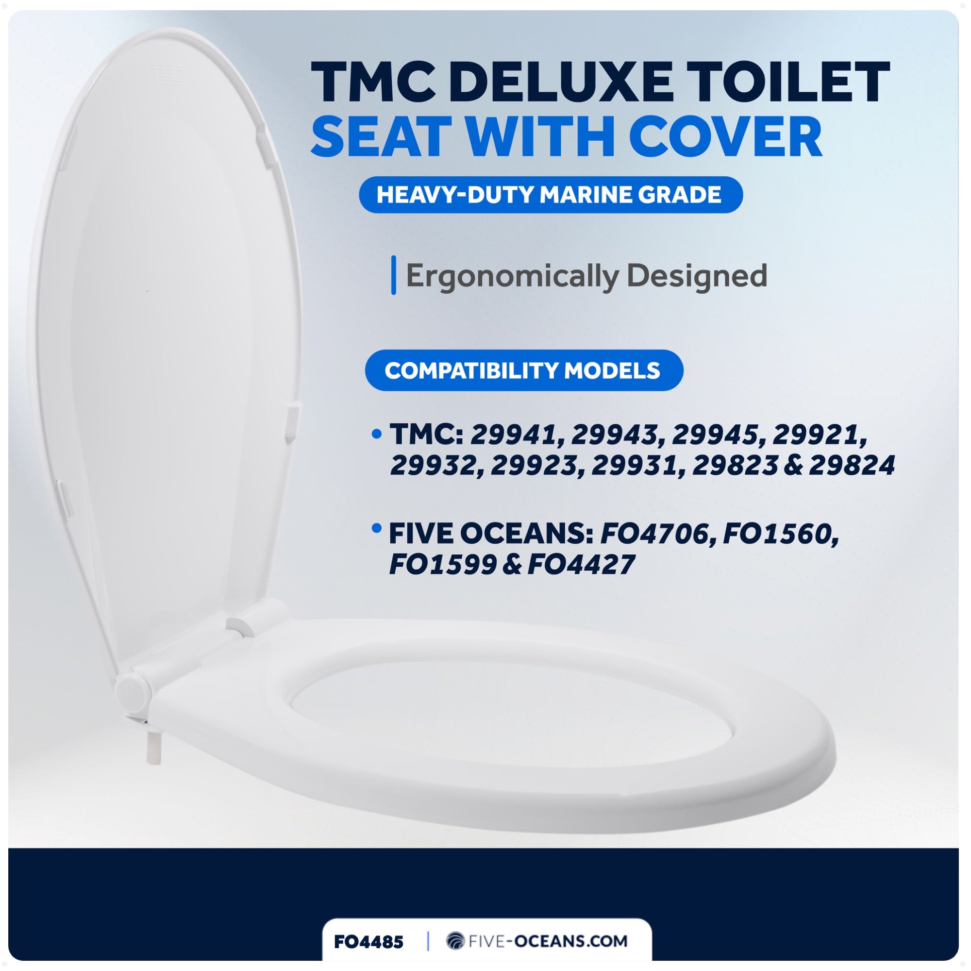 TMC Deluxe Toilet Seat with Cover - FO4485 - Five Oceans