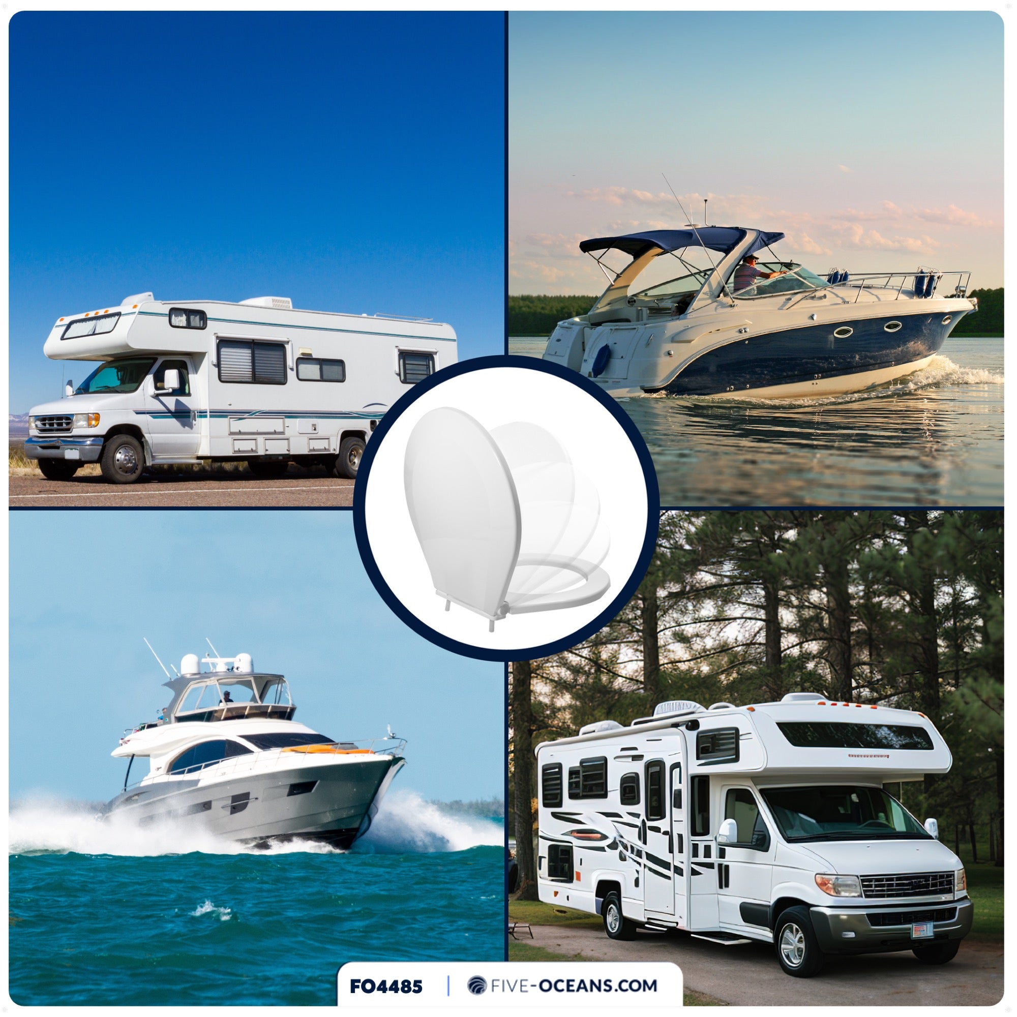 TMC Deluxe Toilet Seat with Cover - FO4485 - Five Oceans
