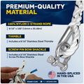 9/16" x 100' Premium 3-Strand Nylon Anchor Line - FO4487-C100 - Five Oceans