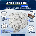 9/16" x 250' Premium 3-Strand Nylon Anchor Line - FO4487-C250 - Five Oceans