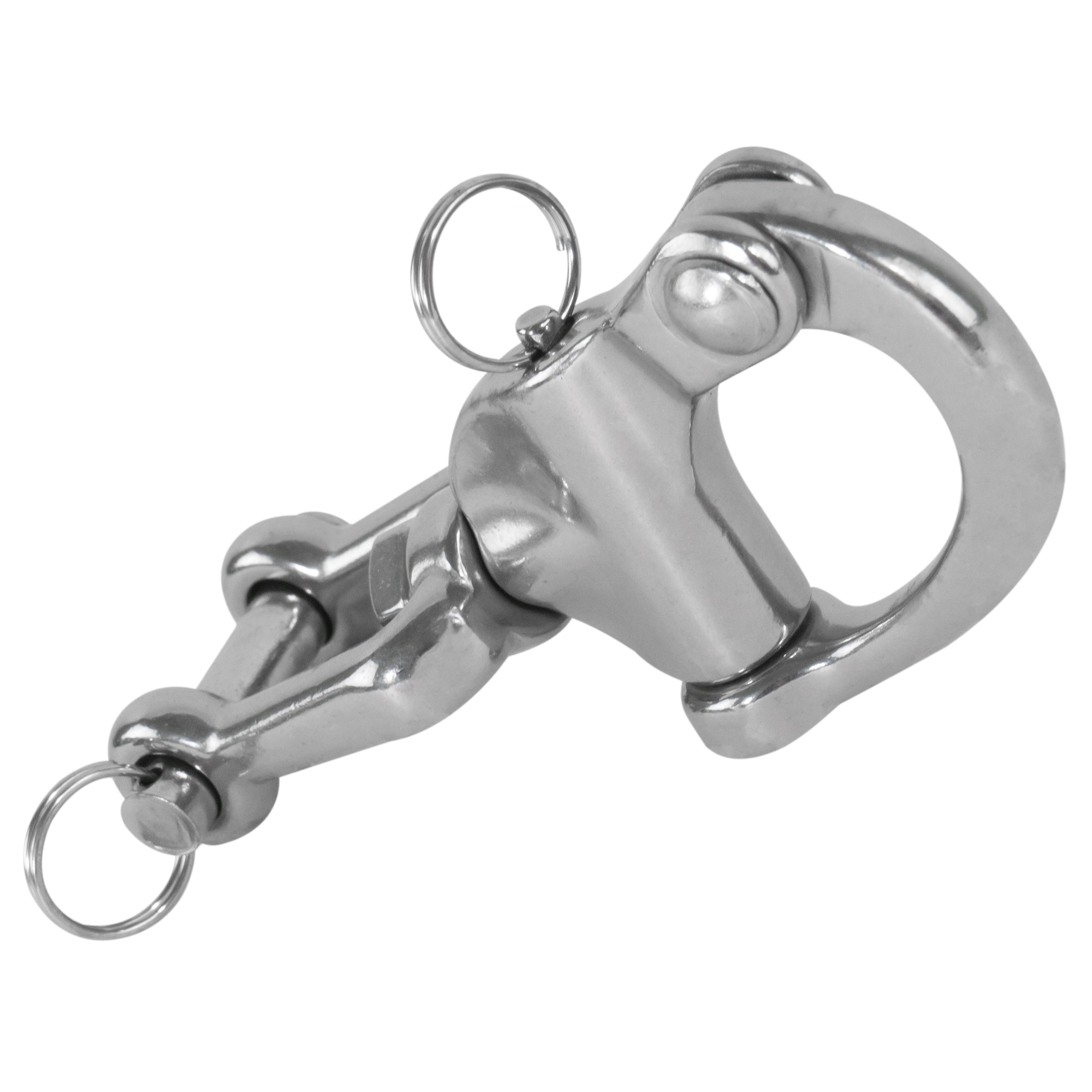 Jaw Swivel Eye Snap Shackle, 5" Stainless Steel - FO448 - Five Oceans
