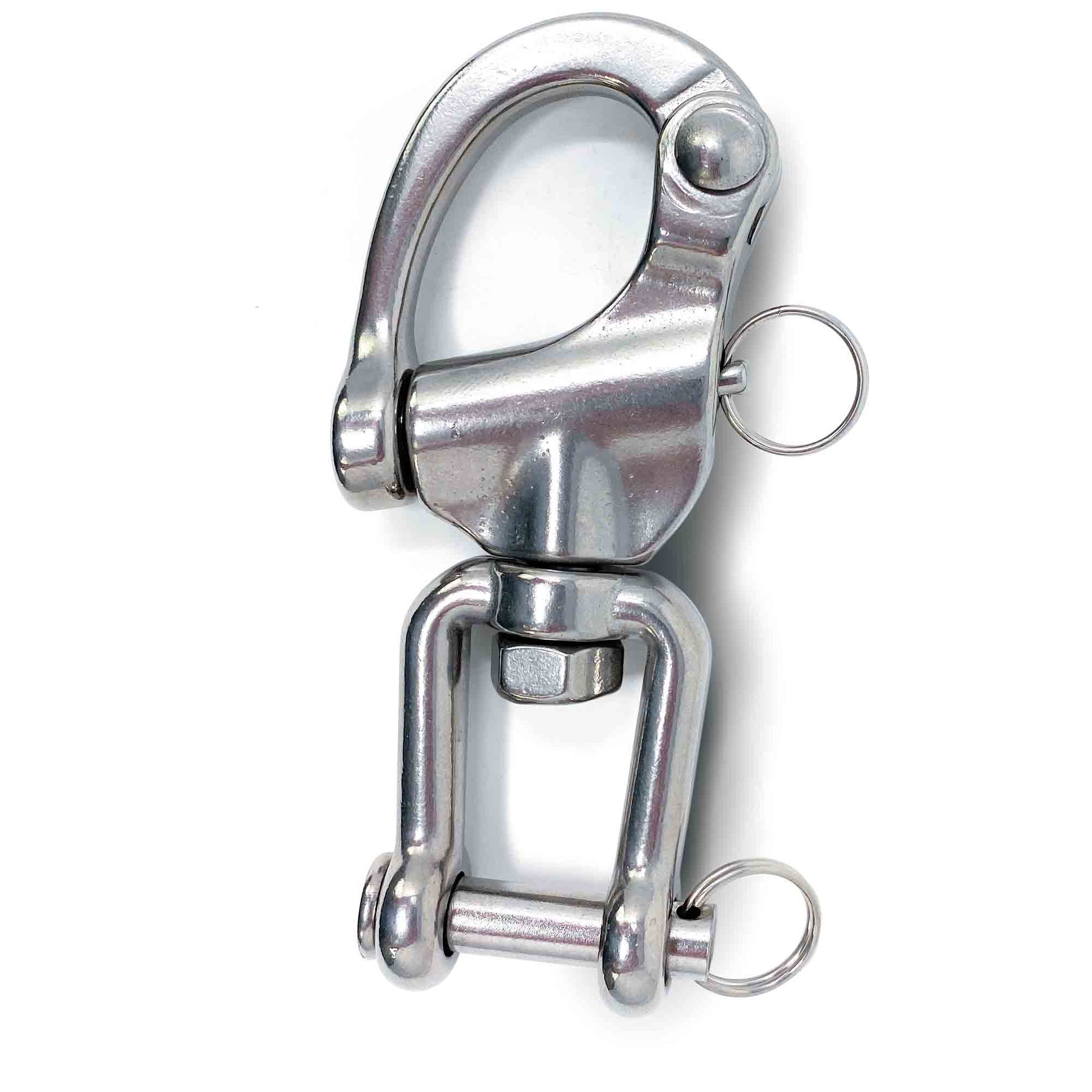 5" Pin Release Snap Shackle with Swivel Jaw, AISI316 Stainless Steel - FO448 - Five Oceans