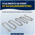 Anchor Chain 5/16" x 10' with 2 Shackles, HT G4 Galvanized Steel - FO4490-G10 - Five Oceans