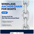 Windlass Anchor Chain 5/16" HT G4 - Galvanized Steel - (Per Foot) - FO4490 - Five Oceans