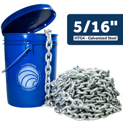 Windlass Anchor Chain 5/16" HT G4 - Galvanized Steel - (Per Foot) - FO4490 - Five Oceans