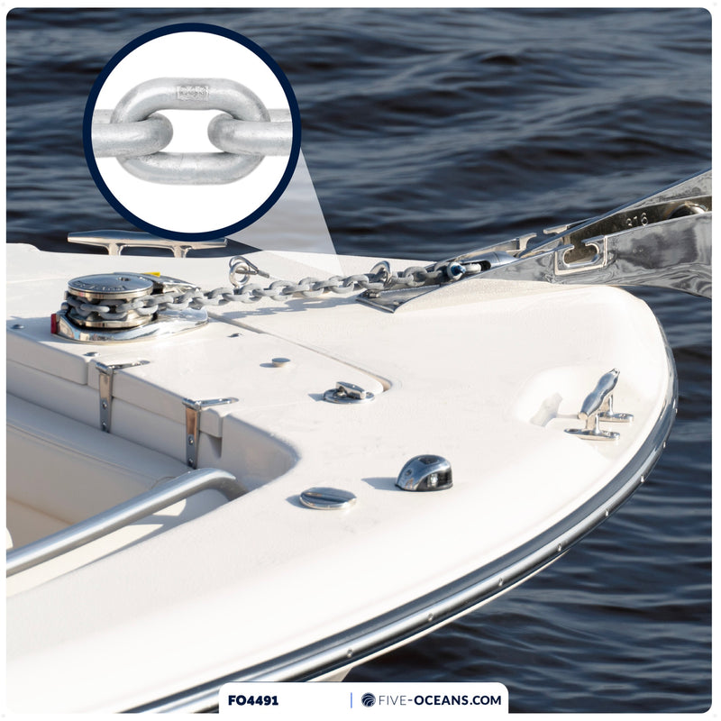 Windlass Anchor Chain 3/8" HT G4 - Galvanized Steel - (Per Foot) - FO4491 - Five Oceans