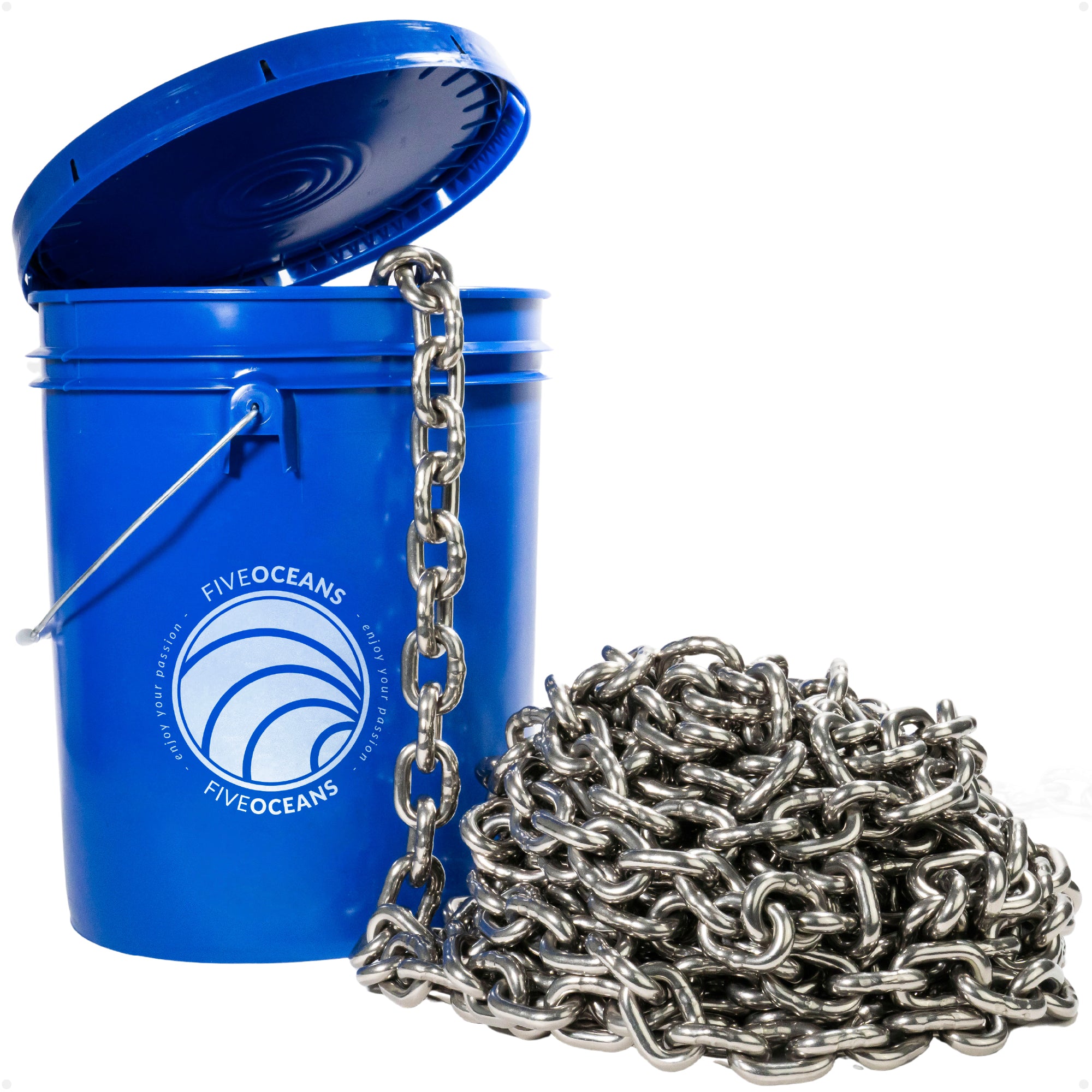 Windlass Anchor Chain 1/4" x 125' HT G4 - Stainless Steel - FO4492-M125 - Five Oceans