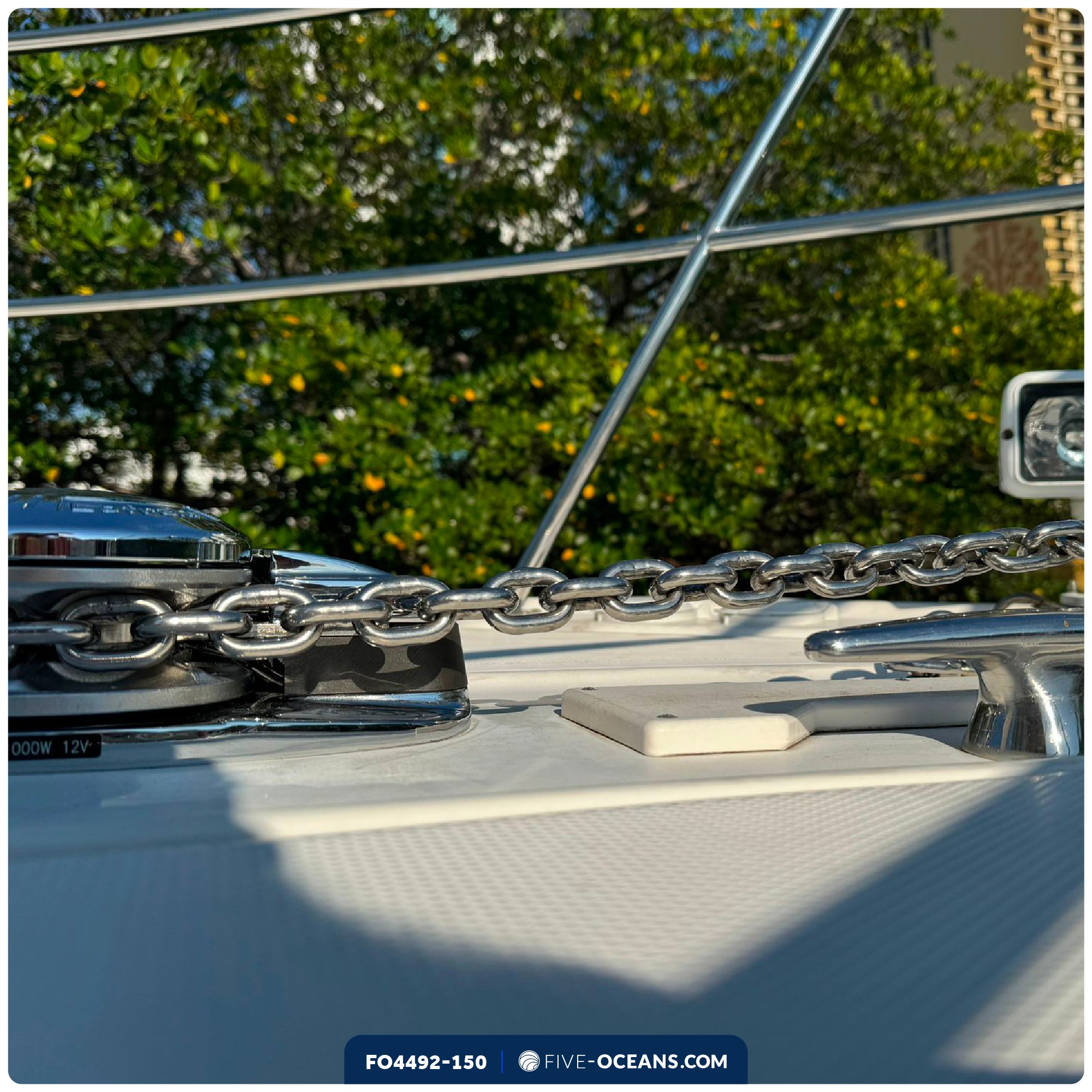 Windlass Anchor Chain 1/4" x 150' HT G4 - Stainless Steel - FO4492-M150 - Five Oceans