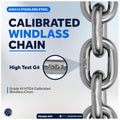 Windlass Anchor Chain 3/8" x 75' HT G4 - Stainless Steel - FO4494-M75 - Five Oceans
