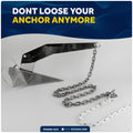 Anchor Chain 3/8" x 10' with 2 Shackles, HT G4 Stainless Steel - FO4494-S10 - Five Oceans