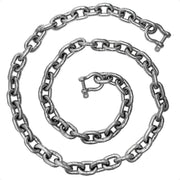 Anchor Chain 3/8" x 6' with 2 Shackles, HT G4 Stainless Steel - FO4494-S6