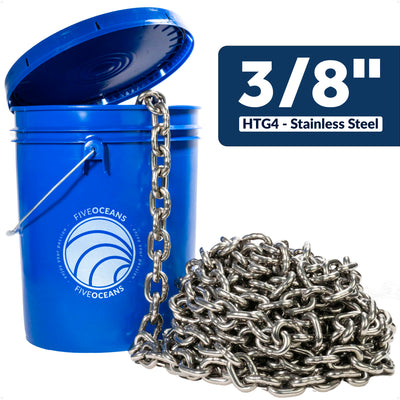 Windlass Anchor Chain 3/8" HT G4 - AISI316 Stainless Steel - (Per Foot)