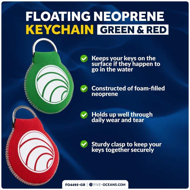 Floating Neoprene Keychain Set - 4495-GR - Five Oceans