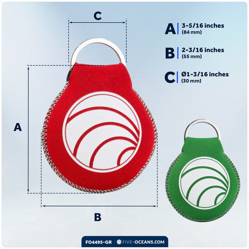 Floating Neoprene Keychain Set - 4495-GR - Five Oceans