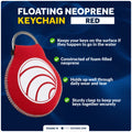 Floating Neoprene Keychain, Red - FO4495-R - Five Oceans