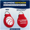Floating Neoprene Keychain, Red - FO4495-R - Five Oceans
