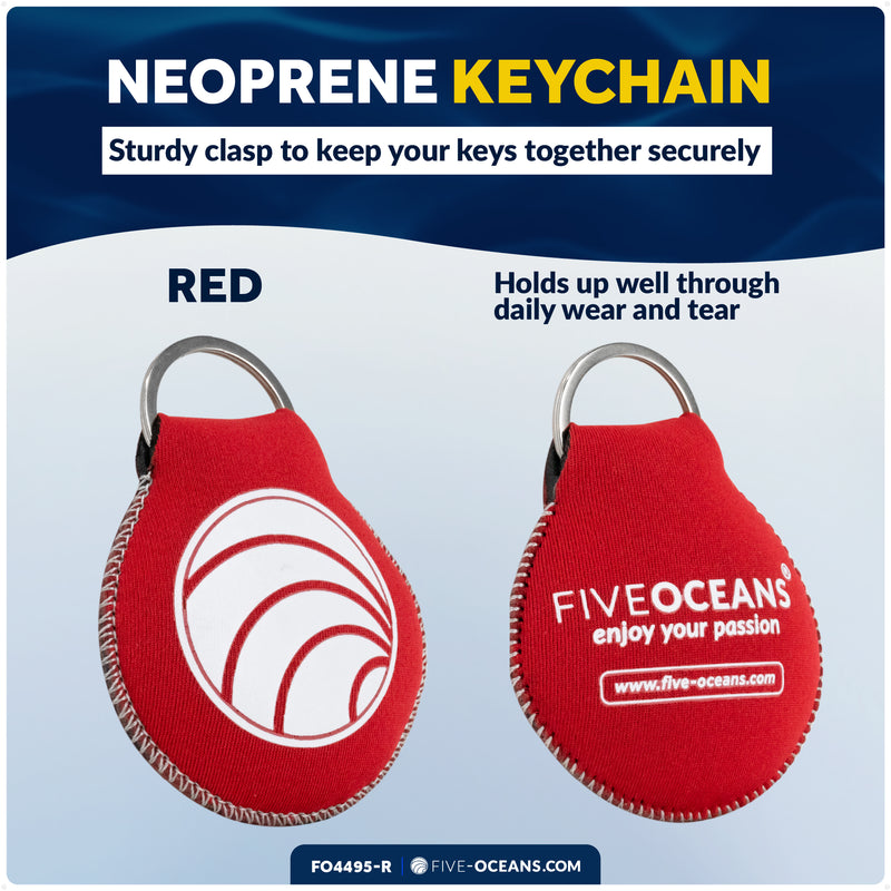 Floating Neoprene Keychain, Red - FO4495-R - Five Oceans