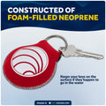 Floating Neoprene Keychain, Red - FO4495-R - Five Oceans
