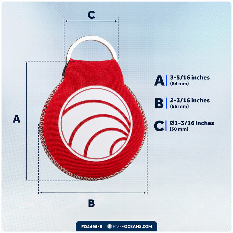 Floating Neoprene Keychain, Red - FO4495-R - Five Oceans