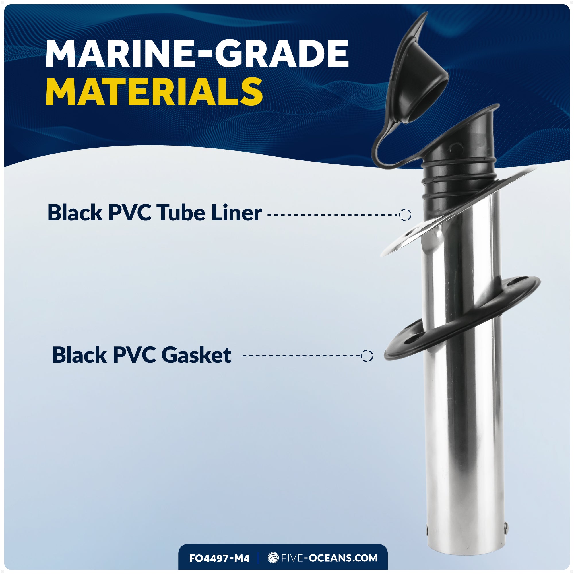 30-Degree Rod Holder, Flush Mount, Stainless Steel, 4-Pack – FO4497-M4 - Five Oceans