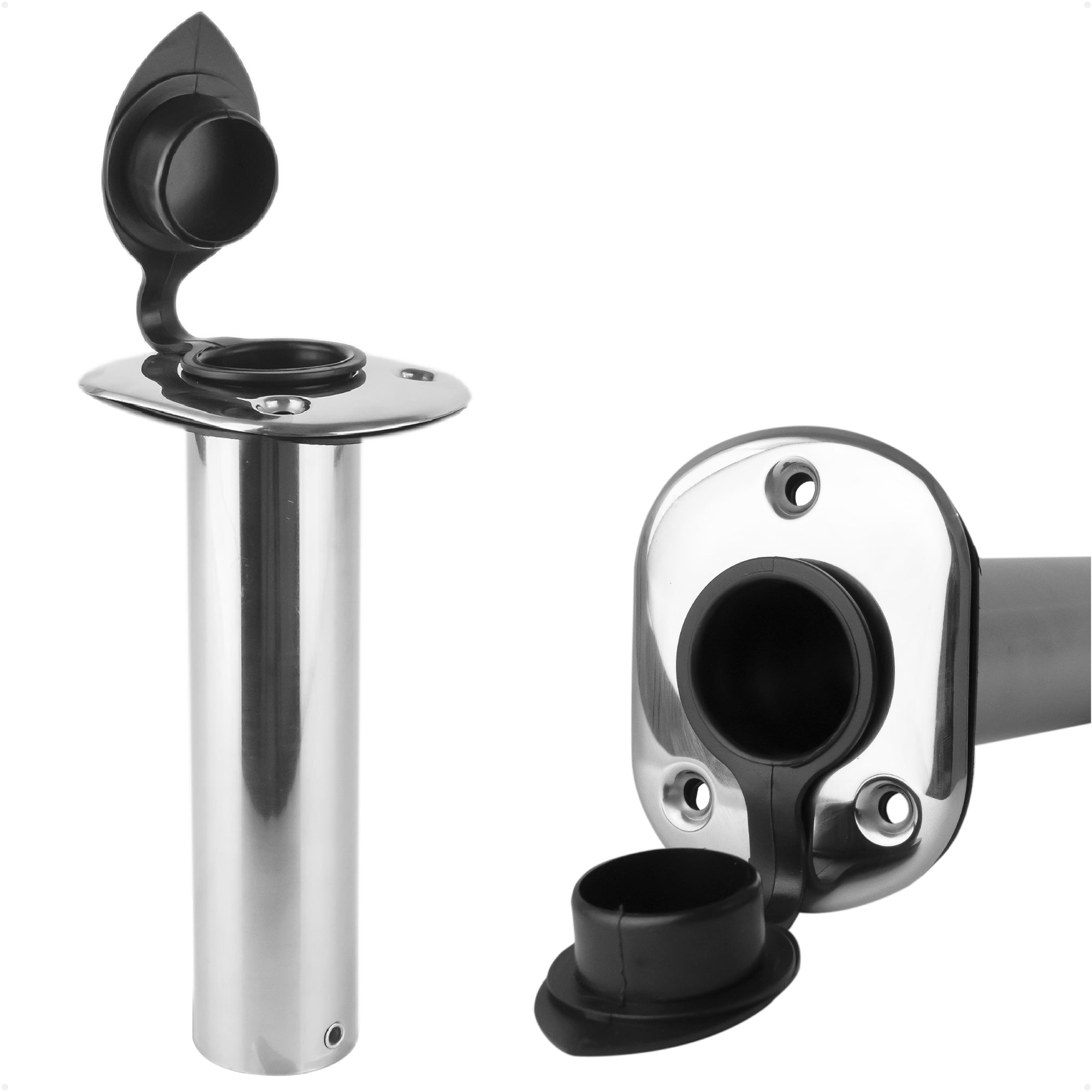 90-Degree Rod Holder, Flush Mount, Stainless Steel - FO4498 - Five Oceans