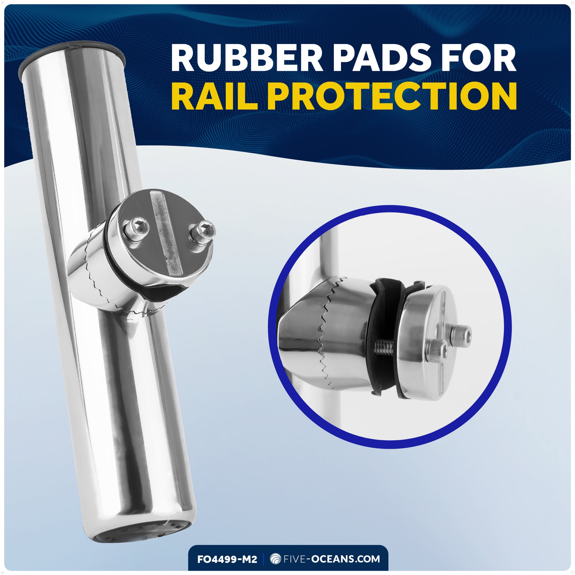 Clamp-on Rod Holder, Stainless Steel, 2-Pack – FO4499-M2 - Five Oceans