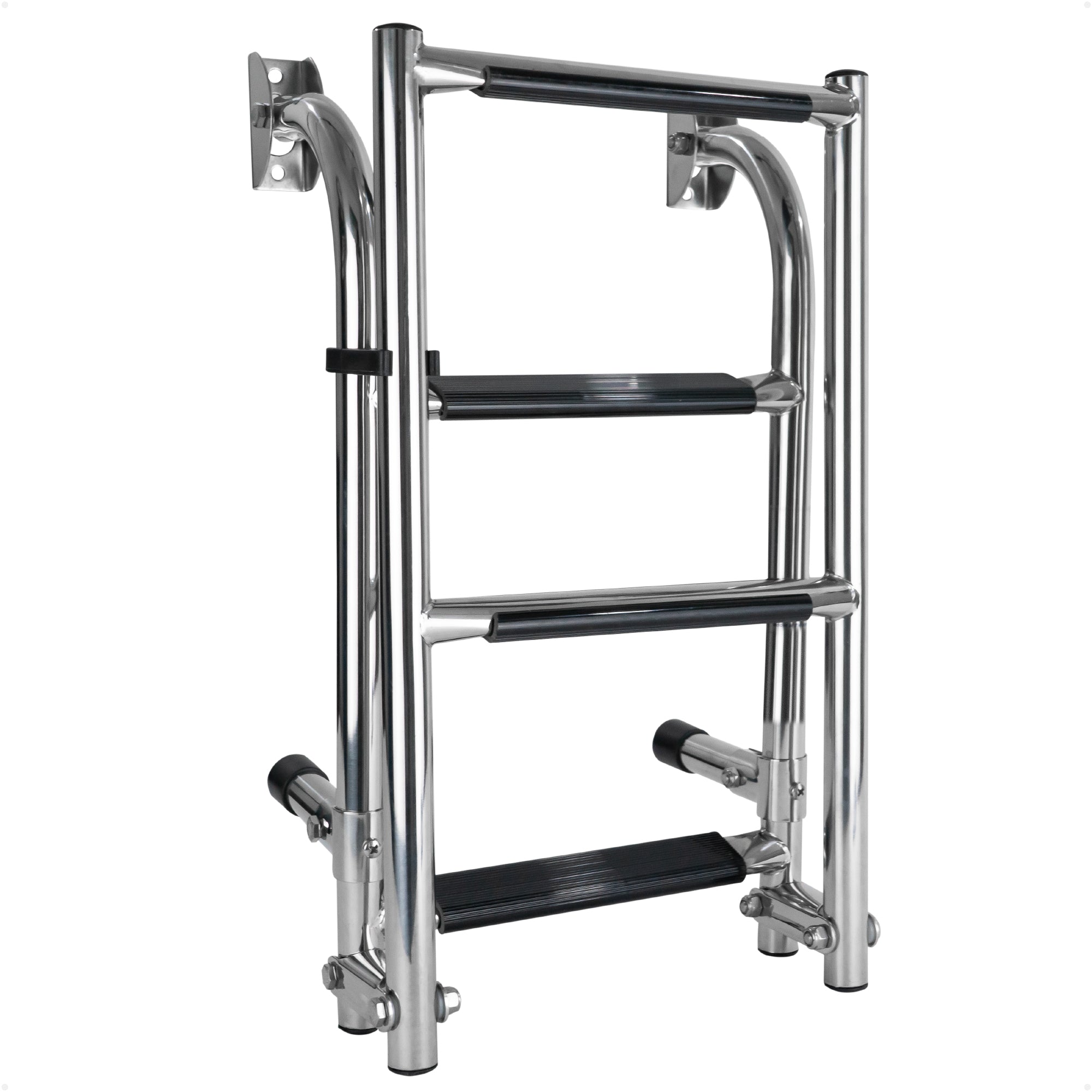 4-Step Folding Transom Ladder, AISI316 Stainless Steel - FO4500
