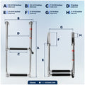 2-Step Over Platform Telescoping Swim Ladder, AISI316 Stainless Steel - FO4501 - Five Oceans