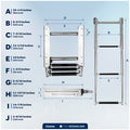 3-Step Under Platform Telescoping Swim Ladder, AISI316 Stainless Steel - FO4504 - Five Oceans
