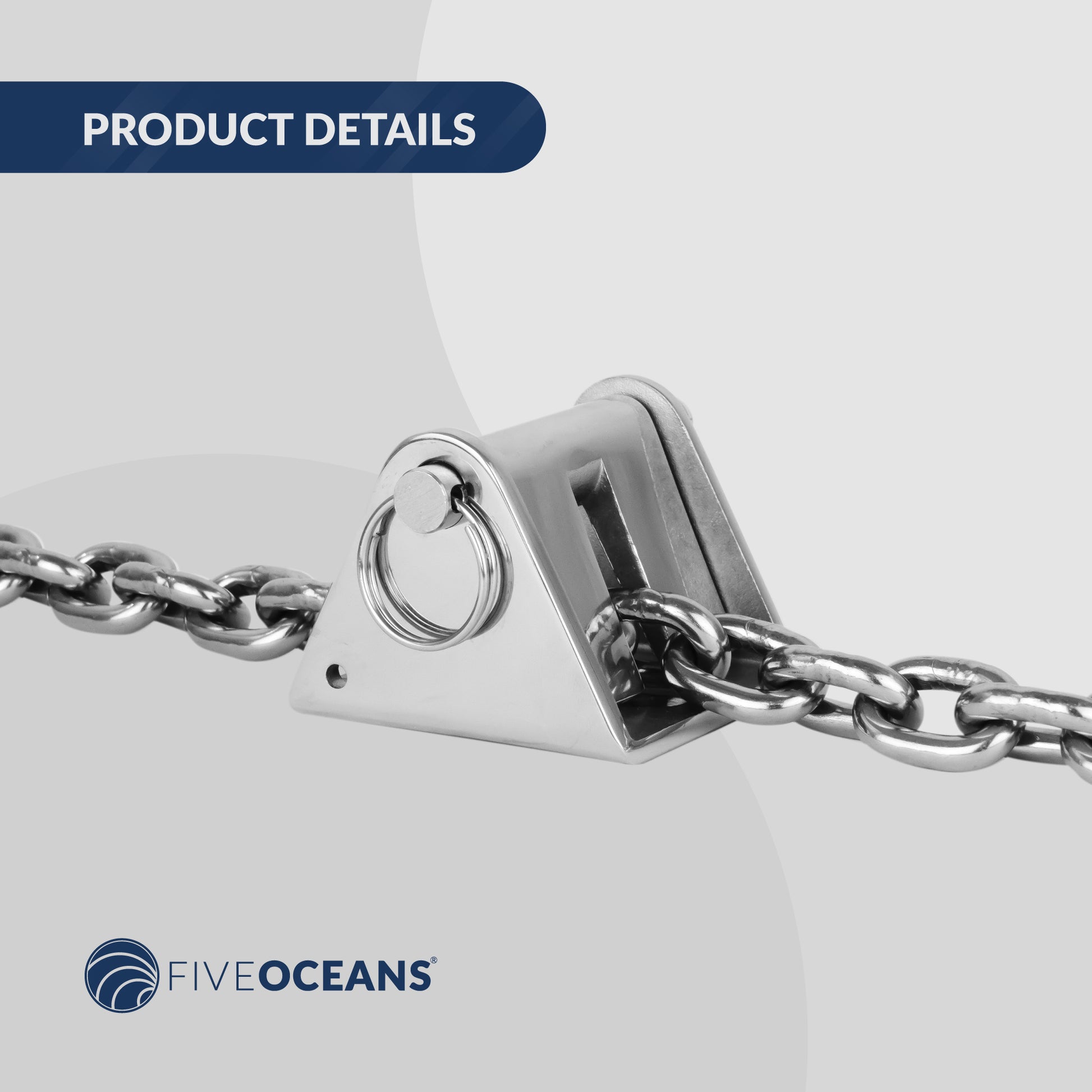 Anchor Chain Stopper for 3/16" to 1/4" Chain, Stainless Steel - FO4505 - Five Oceans