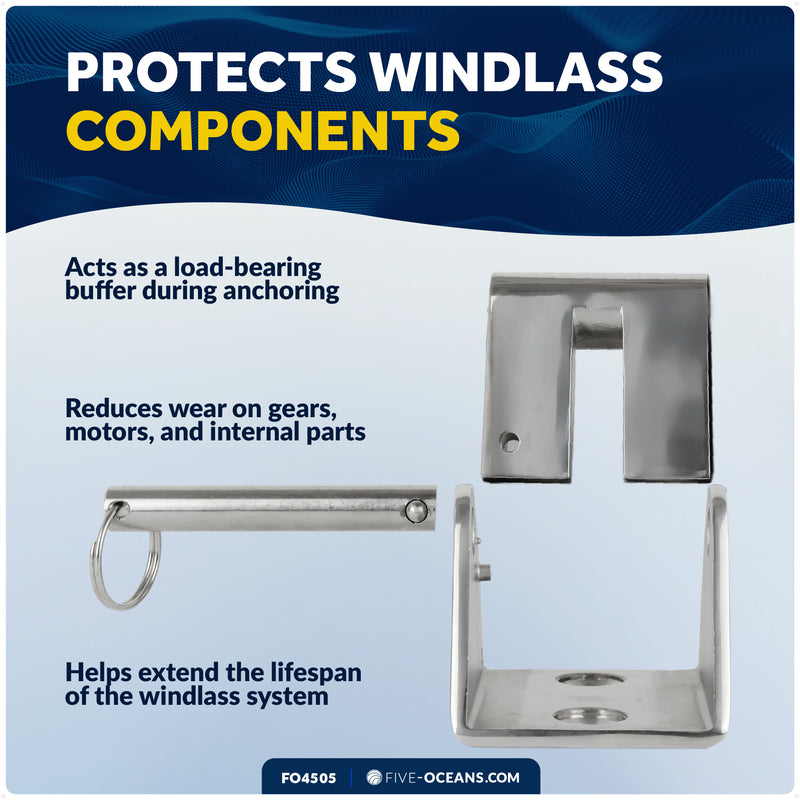 Anchor Chain Stopper - Fist 3/16" to 1/4" Chains, Stainless Steel - FO4505 - Five Oceans