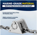 Anchor Chain Stopper, AISI316 Stainless Steel - Five Oceans