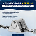 Anchor Chain Stopper - Fits 5/16" to 3/8" Chain, Stainless Steel - FO4506 - Five Oceans