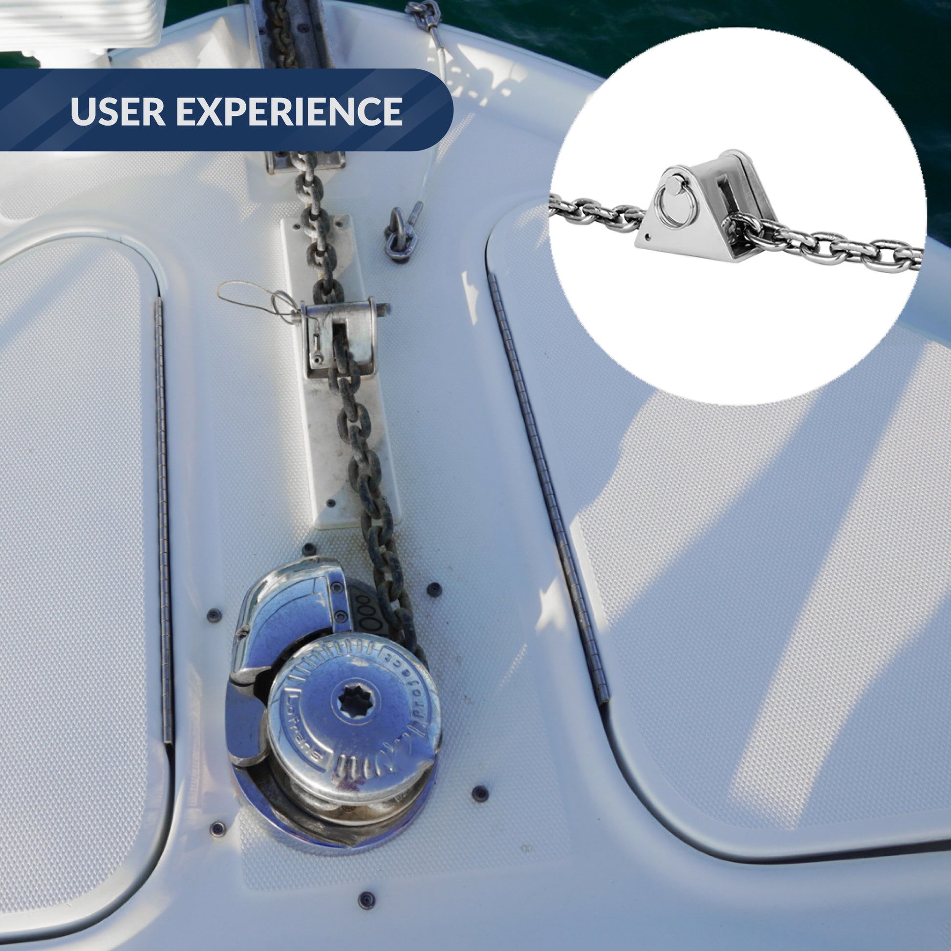 Anchor Chain Stopper for 5/16" to 3/8" Chain, Stainless Steel - FO4506 - Five Oceans