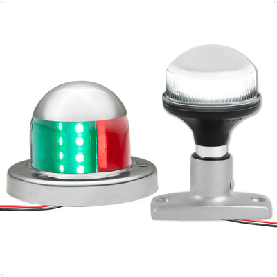 LED Bi-Color & Anchor Navigation Light Kit, 12V DC - 2NM