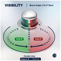 LED Bi-Color & Anchor Navigation Light Kit, 12V DC - 2NM - FO4512-C1 - Five Oceans