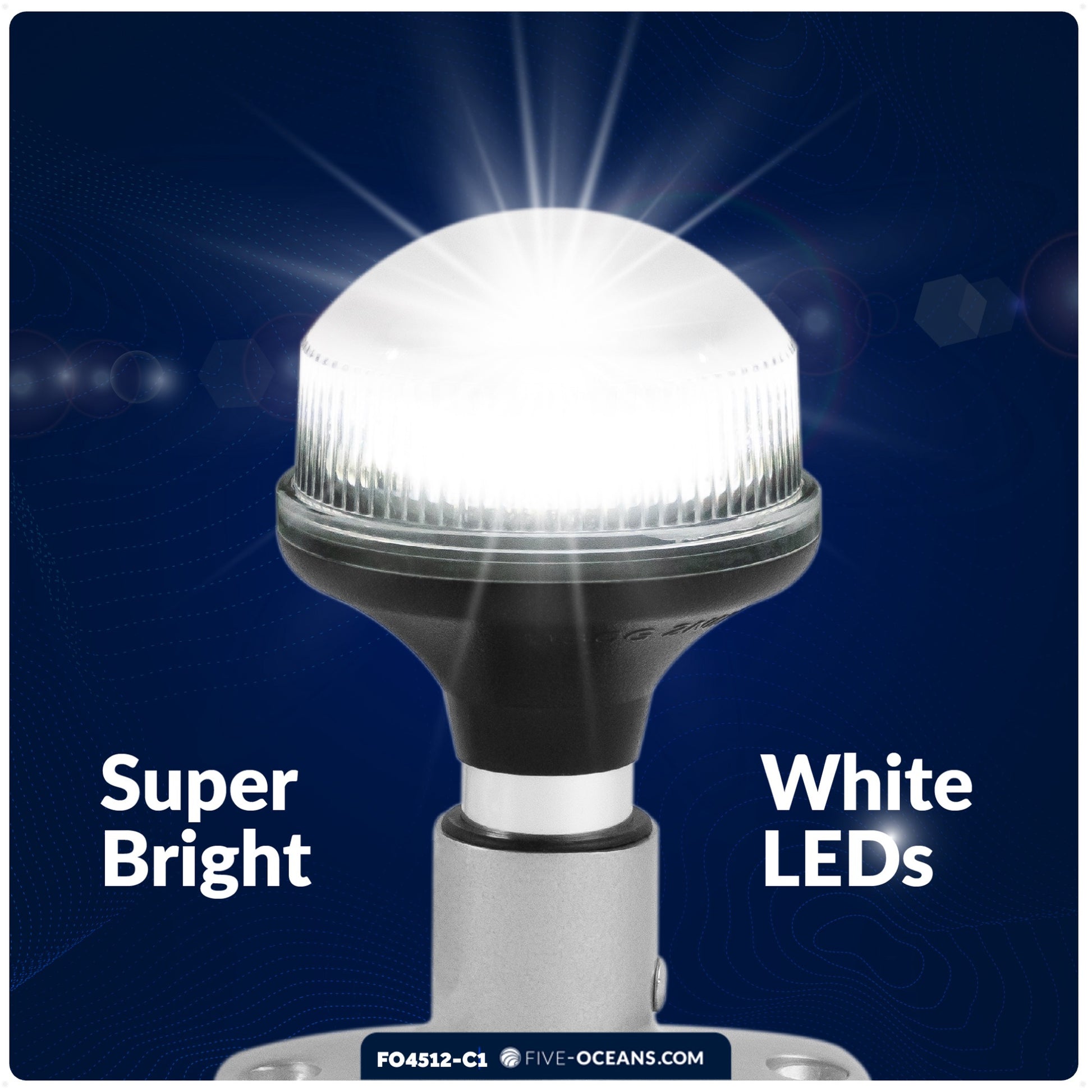 LED Bi-Color & Anchor Navigation Light Kit, 12V DC - 2NM - FO4512-C1 - Five Oceans