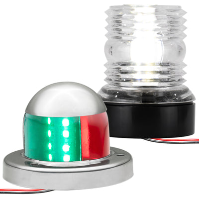 LED Bi-Color & Anchor Navigation Light Kit, 12V DC - 2NM - FO4512-C2 - Five Oceans