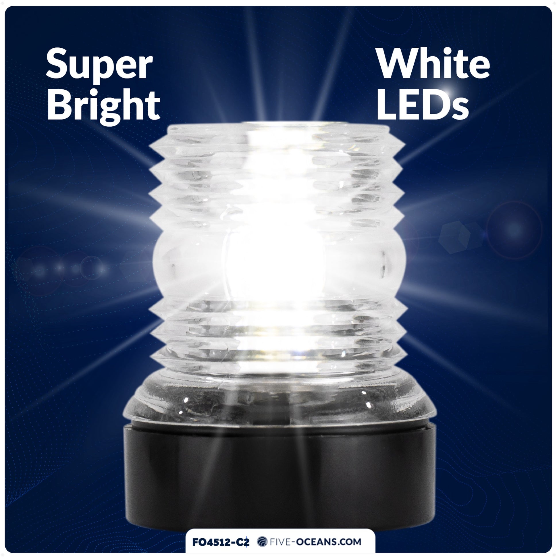 LED Bi-Color & Anchor Navigation Light Kit, 12V DC - 2NM - FO4512-C2 - Five Oceans