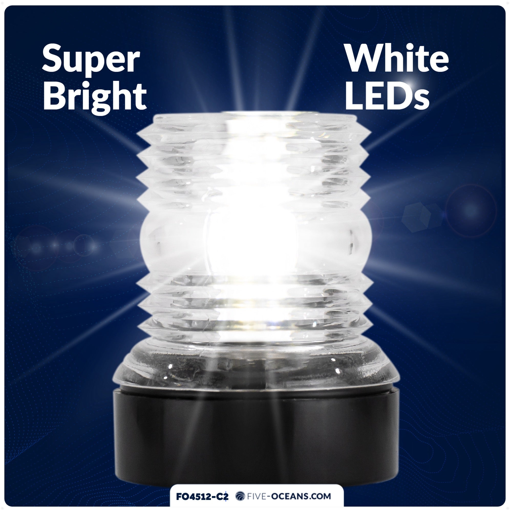 LED Bi-Color & Anchor Navigation Light Kit, 12V DC - 2NM - FO4512-C2 - Five Oceans