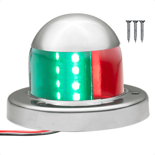 LED Bi-Color Navigation Light, Horizontal Mount, 12V DC - 2NM