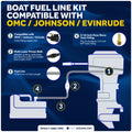 5/16" Fuel Line Assembly OMC / Johnson / Evinrude Outboards, EPA-CARB Approved