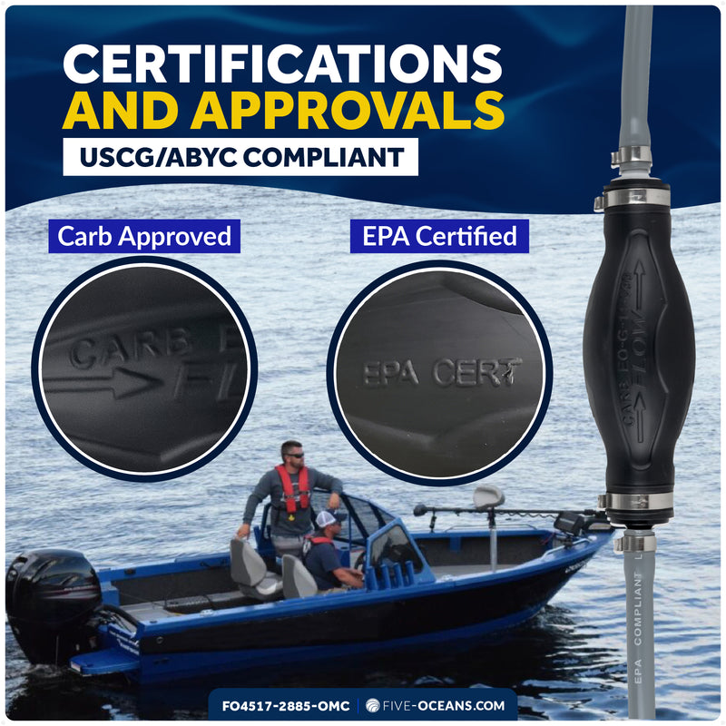 5/16" Fuel Line Assembly OMC / Johnson / Evinrude Outboards, EPA-CARB Approved