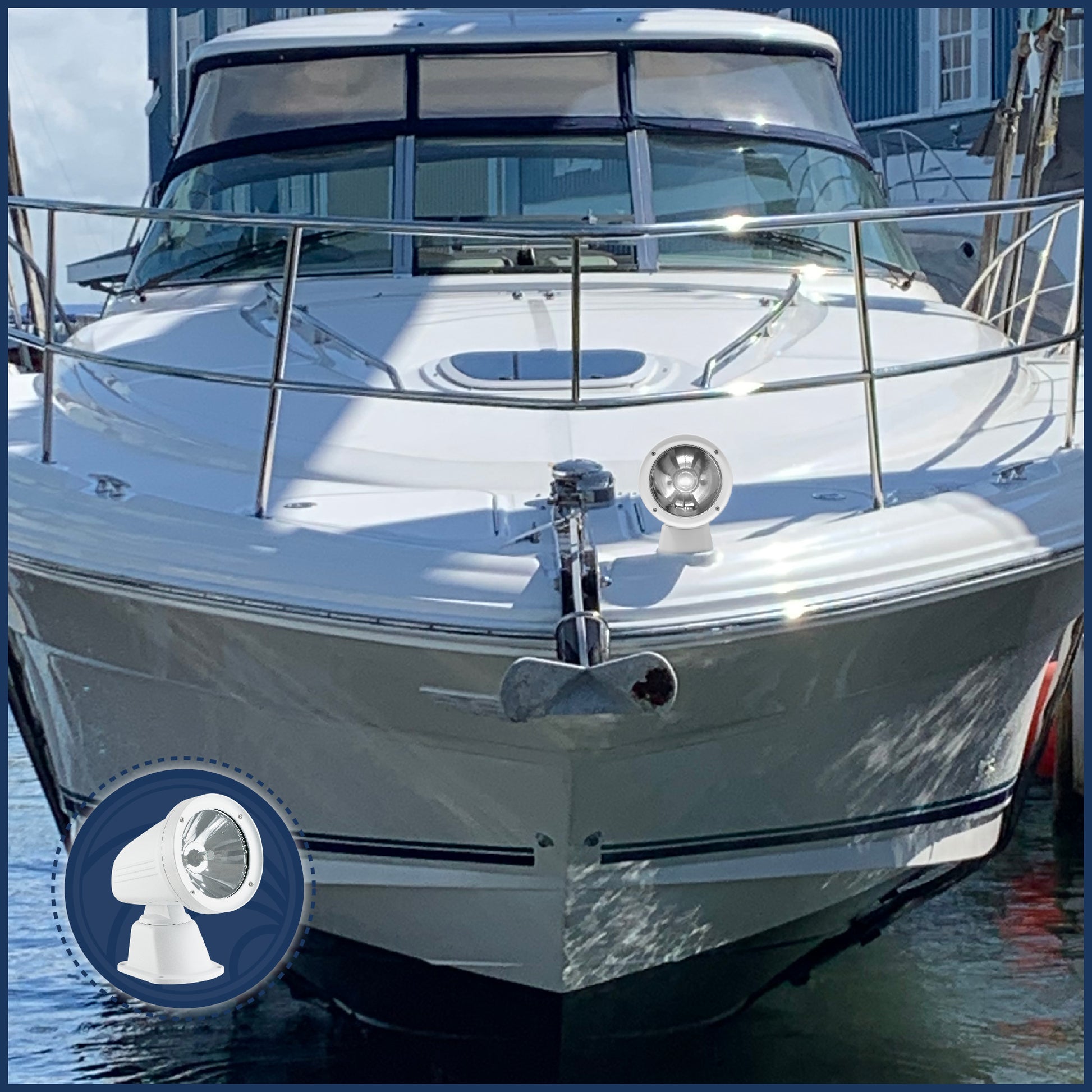 Boat Spotlight, LED Wireless Remote Controlled 3500 LM, 12V DC - FO4519 - Five Oceans