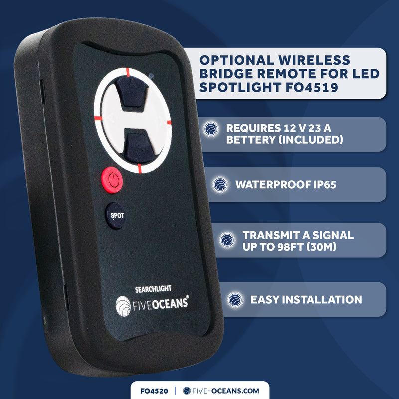 Second Station Wireless Remote Control for Searchlight 12V, Compatible with FO4519 - FO4520 - Five Oceans